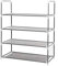 Tradineur - Zapatero de metal y tela de 72 x 58 x 27 cm, ideal para el hogar de color plateado , válido para distintos usos como decoración, estante, estantería, mueble (Plateado, 72 x 58 x 27 cm)