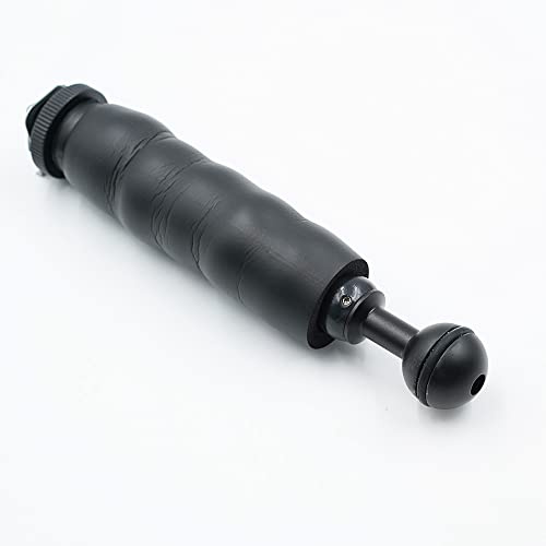 DIVEVOLK Flexibler Arm für SEATOUCH 4 MAX Unterwassergehäuse - Schwarz - Universalmount - Kaltsohlenverbinder - 18 cm - Aluminium-Kugelkopf