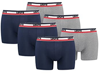 6er Pack Herren Levis SPRTSWR Logo Boxer Brief Boxershorts Unterwäsche Pants