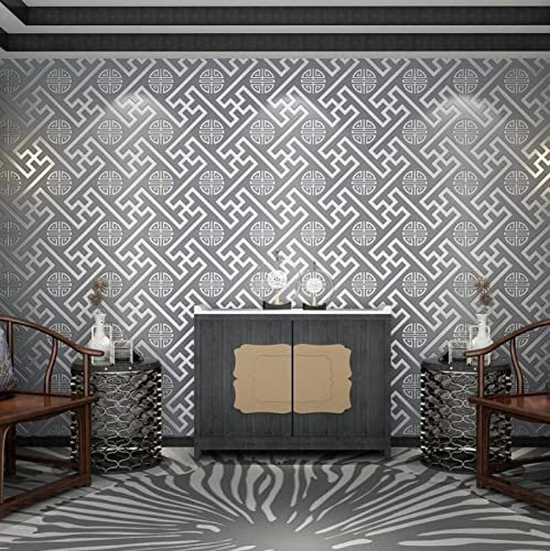 Papier de Contact de Papier Peint Amovible Papier peint quadrillage rétro non autocollant Mural Imperméable Décoration pour Fond de Télévision de Salon Maison Hôtel