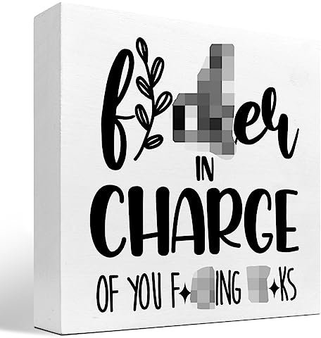 Funny Office Quote Wood Block Sign,Office Humor Wooden Box Plaque Sign Desk Decor for Home Office Shelf Table Desk Decorations