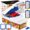 Geedel Professionnelle Mandoline Cuisine, Coupe Legumes Multifonctions 4 en 1 avec Récipient, Mandoline Multifonctions pour Salade, Oignon, Pomme de Terre, Carotte.（Bleu）