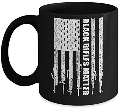 Mugs Cups Black Rifles Matter 2Nd Amendment Ar15 Ceramic Mug Funny Porcelain Cup Novelty Ceramic Cup for Office Colleague Celebration 330Ml