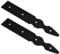 Pack of 2 x 200 mm Dummy Hinge Heads, Vintage False Strap Hinge, Black Steel, Weather Resistant, Rust Proof Powder Coating, Ideal for Indoor or Outdoor Use On Gates, Sheds, Gazebos, Wardrobes, Chests