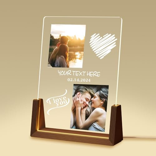 SENSING Spotify Glas personalisiert mit Foto - Song cover glas Bild mit Foto aus Acryl Fotogeschenke für Frauen Männer zum Jahrestag, Geburtstag, Valentinstag