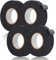 Rayconup 4 Stück Gewebeband Schwarz, KFZ Kabelbaum Klebeband, Selbstklebend Tuch Gewebeband Textilklebeband Isolierband Schwarz für Auto Kabelbäume(19mm x 15m)