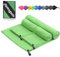 damoguin 3er-Set Mikrofaser Handtuch, Groß (180 * 80cm) & 2 Stück Klein (80 * 40cm) Schnelltrocknende Microfaser Fitness Handtücher, als Sporthandtuch, Strandtuch, Badetuch und Reisehandtuch (Grün)
