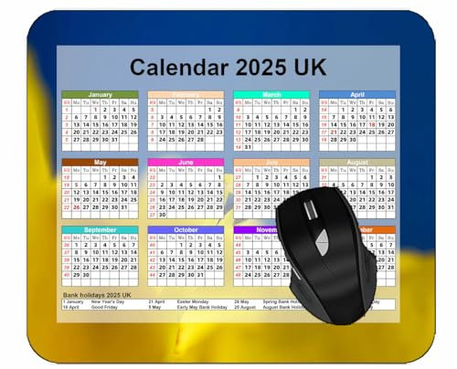 YENDOSTEEN Calendar 2025 Year Mouse PadDrop Flower Dew PistilDesktop Notebook Mouse Mat for Working and Gaming #68