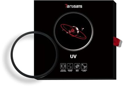 7artisans MRC UV-Objektivschutzfilter, hochauflösendes ultraflaches Design, stoßfest und UV-beständig, beidseitige Mehrschichtbeschichtung (77mm)
