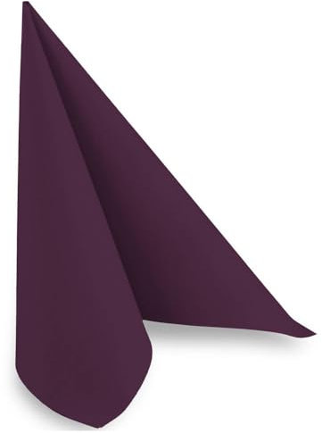 Airlaid Servietten 40 x 40 cm pflaume 1/4 Falz, 50 Stück