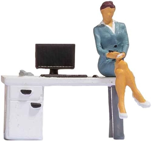 NOCH Tiny-Scenes „Im Büro“, mit weiblicher Figur, H0 Modellbau für die Szenengestaltung in 1:87 perfekt für Büroeinrichtung