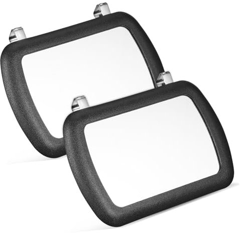 TINEASUR 2 Stück Visierspiegel für Auto Sonnenblende Klarer Glas Spiegel Stabile Pp Ausführung Universelle Passform für Schminken und Kontrolle Unterwegs