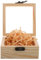 LIFKOME Boîtes En Bois Inachevées Avec Couvercle En Verre Petite Boîte En Bois Avec Papier Déchiqueté Boîte À Bijoux En Bois Vierge Boîte À Souvenirs Au Trésor