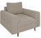 S-Style Möbel Sessel Wohnzimmer Armsessel 97 x 93 x 81 cm Mit Kissen Lesesessel Relaxsessel Skandinavischer Stil Massivholzfüße Braun Freistehend Boucle Stoff Kratzfest Freistehend Erik Beige