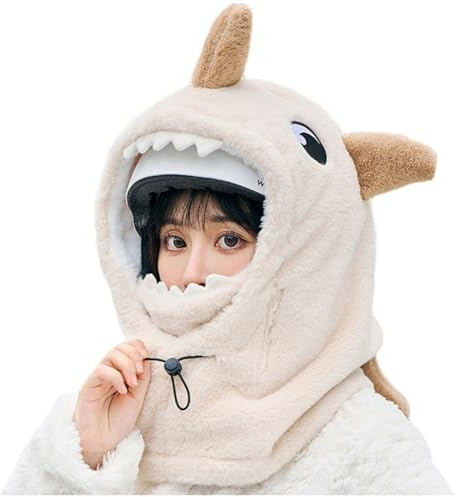 Tsffae Couvre-casque de ski avec capuche, chaud et confortable, pour ski, joli casque de ski, cache-cou