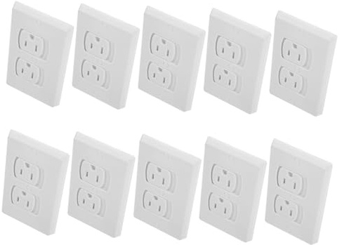 Yardwe 10stücke Selbstschließende Steckdosenabdeckungen Abs Kindersicherungen Mit Schrauben Isoliert Bruch Und Korrosionsbeständig Für Elektrische Steckdosen