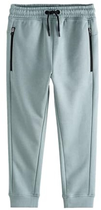 NEXT Jungen Standard Slim Fit Jogginghose mit Reißverschluss Mineral 140