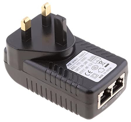 UK Plug POE Power Supply 48V 0.5A for Ethernet Switch Router Copper Core