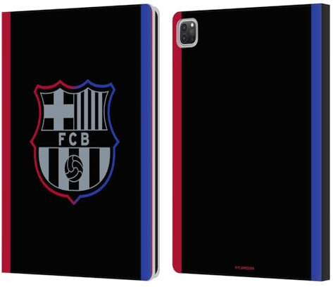 Head Case Designs Offizielle FC Barcelona Away 2024/25 Wappen-Set Leder-Wallet-Hülle Kompatibel mit Apple iPad Pro 12.9 2020/2021/2022
