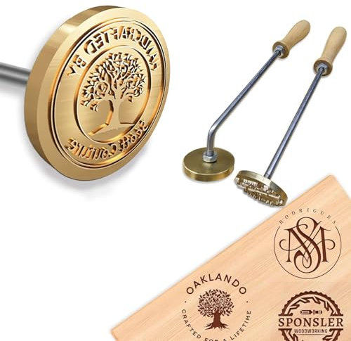Personalised Branding Iron for Wood,Custom Logo Branding Iron,Durable Custom Logo Metal Irons for Wood Burning Stamp Leather Meat, Wood Working Handcrafted by Design.