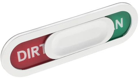 Magnetisches Abs Geschirrspüler Schild Sauber/schmutzig aus Acryl | Doppelseitig, Klar Verschiebbar zur Anzeige von Sauber oder Schmutzig, Modern und Auffällig für Küchenreinigung