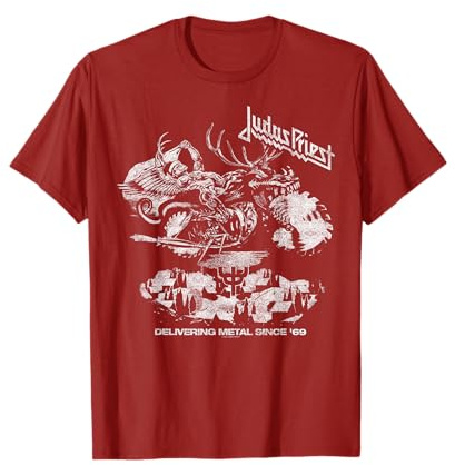 Judas Priest Painkiller Holiday Scene Red T-Shirt