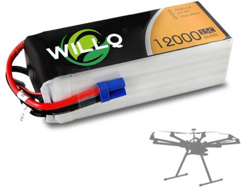 WILLQ 15C 6S1P 22,2V 12000mAh Li-Po-Akku – Hochleistungs-Lithium-Akkupack für Drohnen in der Landwirtschaft, im Pflanzenschutz, in der Vermessung und im Sicherheitsbereich.