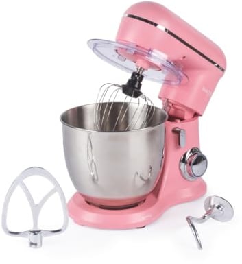 Salter British Bakes Stand Mixer, 5L Bowl, 1300W, Pink