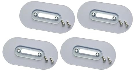 COHEALI 4 Set Gancio per Viti da Parete senza Fori, Adesivo Antitraccia | Colla Traceless, Pvc e Acciaio Inox, per Superfici Lisce Pulite, Design Regolabile Doppio Dado