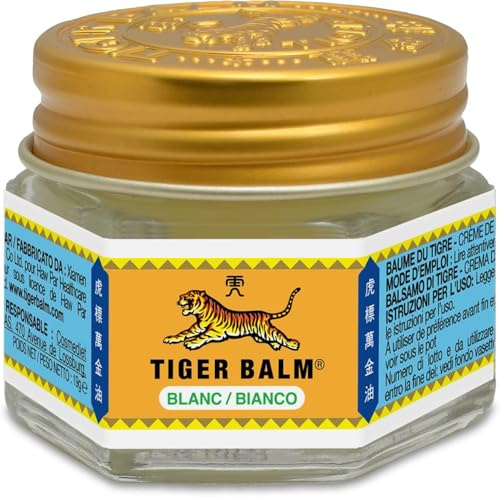 Tiger Balm® Baume du Tigre® Baume Blanc, Effet froid, Après l'effort, 19 g