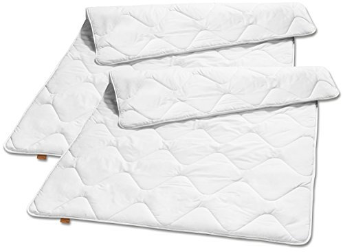 sleepling Bettdecke 135x200 cm, 2er Set Ganzjahresdecke 135 x 200, Decke Made in EU, Ökotex 100, Waschbar 60 Grad, Steppdecke 100% feine Mikrofaser, 2 Stück