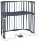 babybay Boxspring Beistellbett aus massivem Buchenholz / kompakt & verwandelbar / Kinderbett Höhe stufenlos verstellbar & umweltfreundlich / mitwachsendes Babybett (schiefergrau lackiert)