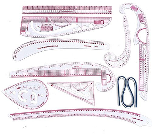 MELARIO 9 STK Schneiderlineal Set