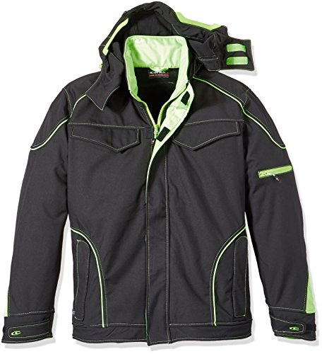Cofra V415-0-05.Z52 TECKA Softshell-Jacke 100% Pes, Membran Tpu 300G-M² Schwarz/Limette, Größe 52