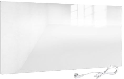 VIESTA H580-GW Panneau de Chauffage Infrarouge Carbon Crystal (dernière technologie) 580 Watts, chauffage mural ultra plat, blanc