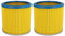 vhbw 2x filtro a pieghe piatte compatibile con Parkside PNTS 30/5, 30/6 30/8 E, 30/9, 1250, 1250/9 aspirapolvere - blu/giallo