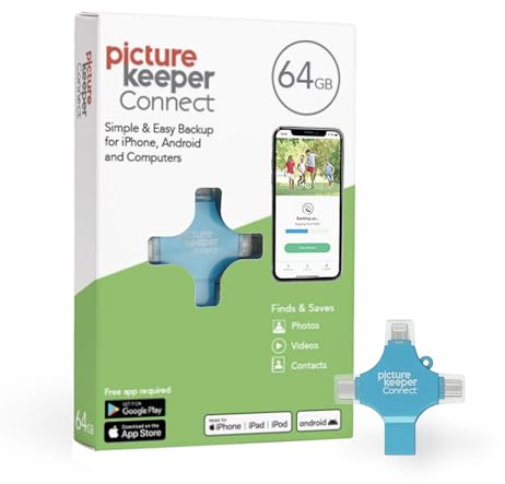 iPhone Smart USB Flash Drive 64GB Picture Keeper Connect - Lightning Memory Expansion Backup for Apple iOS (Turquoise)