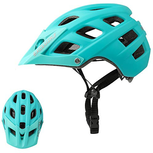 Exclusky Mountain Bike Helmet, MTB Helmet Adult Lightweight Breathable Mens Bike Helmet Cycling Mountain & Road Bicycle Helmets for Men Women(Teal)