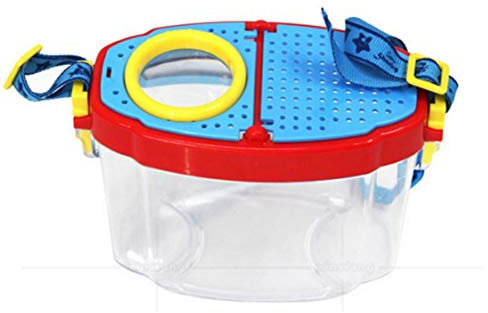 Becherlupe Kinder Insekten Outdoor 2X 5X Überlagerbar Zwei Wege Lupebecher Detektiv Lupendose Tragbar Forscher Natur Lupenheft 2-Wege-Lupendose Insektenforscher Set für Kinder mit Insektenlupe