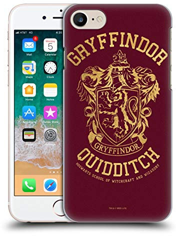 Head Case Designs Officially Licensed Harry Potter Gryffindor Quidditch Deathly Hallows X Hard Back Case Compatible With Apple iPhone 7/8 / SE 2020 & 2022