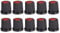 sourcing map 10Stk. Lautsprecher Effekt Pedal Verstärker Potentiometer Knopf 6mm Welle Loch rot