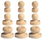 5 Stücke Holz Stempel Griff Runde Holz Stempel Basteln DIY Scrapbooking Stempel Machen Material (Gemischte Größe)