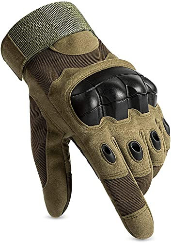 HUNTVP Taktische Handschuhe Touchscreen Militär Einsatzhandschuhe Atmungsaktiv Fahrrad Handschuhe Motorradhandschuhe für Softair Paintball Wandern Klettern Radsport,Grün XL