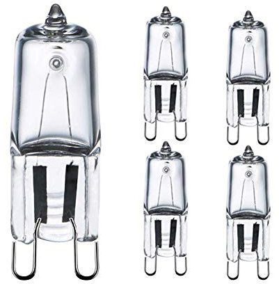 Shulishishop Oven Light Bulb Halogen Bulb G9 Halogen Bulbs Night Light Bulbs G9 Light Bulbs Light Bulbs for House 60w,5pack