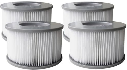 Happy Garden Lot de 4 Cartouches filtrantes pour Spa Gonflable Mspa, filtres pour Spa Gonflable