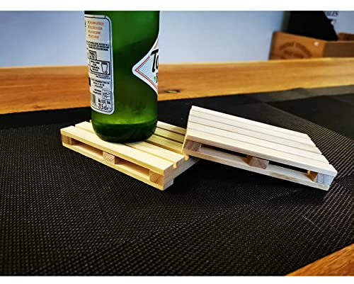 Mini Palette Bois – sous bock Euro Palette – Dessous de Verre en Bois – DIY – Lot de X4