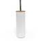douceur d'intérieur, Brosse WC (Diamètre 9.1 x 37.2 cm) Smart Blanc, Polystyrène Finition Bambou