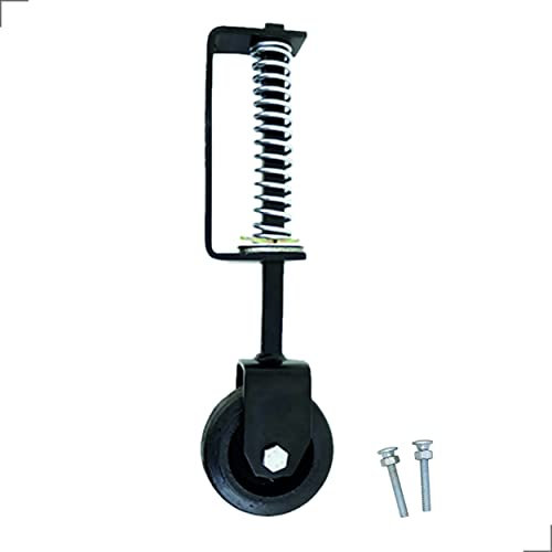EAI Gate Wheel | Severe Duty Spring Loaded Gate Support Wheel | Black Max Load 138kg - Pack of 1 with Fixings