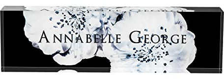 Placa de nombre de escritorio personalizada, letrero de placa de nombre de decoración de oficina, Placa de nombre de acrílico transparente,Regalo de agradecimiento de de oficina(Rhododendron)