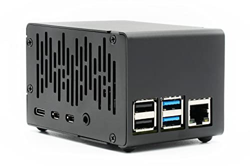 KKSB Cases Raspberry Pi 4-Gehäuse Aluminium | aktive & Passive Lüftung | einfache Montage | Platz für hohe Kühler | für Raspberry Pi 4 | Platz für viele Hats